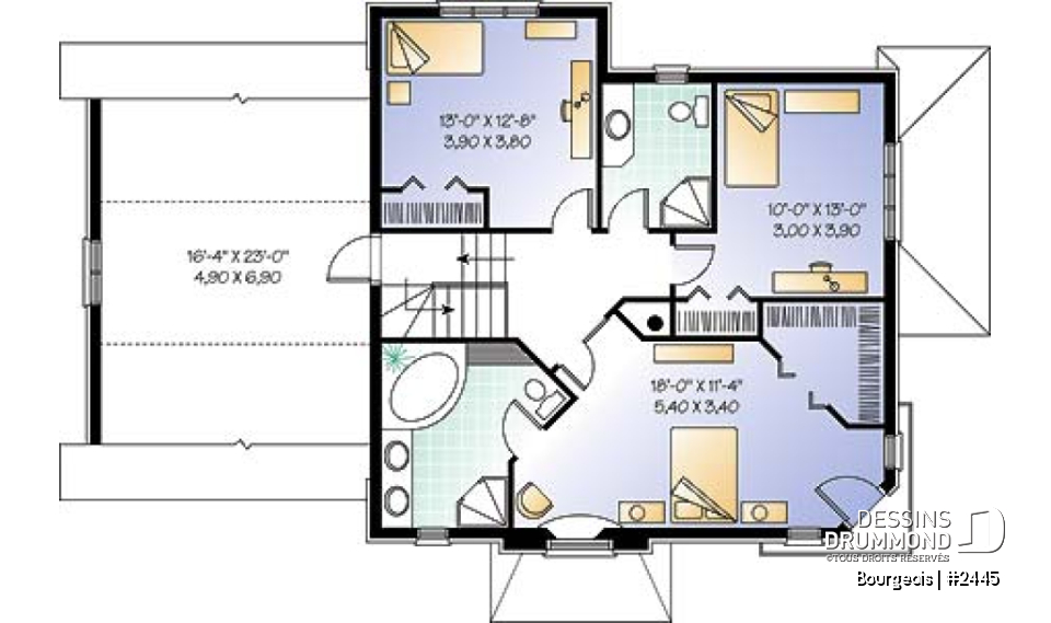 Étage - Modèle 2 étage,  garage, 3 chambres, espace boni impressionnant - Bourgeois