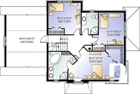 Étage - Modèle 2 étage,  garage, 3 chambres, espace boni impressionnant - Bourgeois