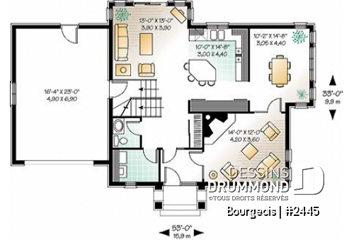 Rez-de-chaussée - Modèle 2 étage,  garage, 3 chambres, espace boni impressionnant - Bourgeois