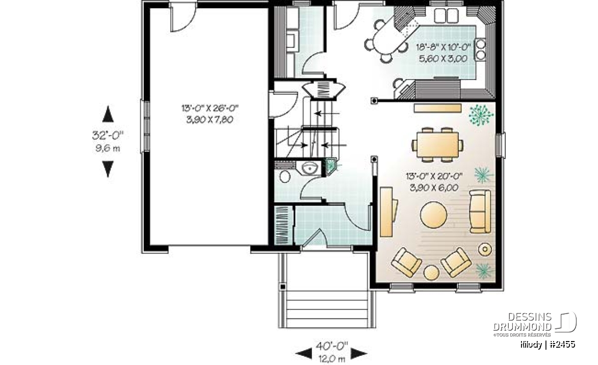Rez-de-chaussée - Maison style européenne, espace boni au-dessus du garage, 3 chambres, vestibule, grande salle bain - Kiludy