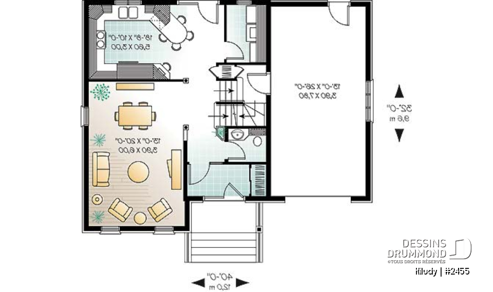 Rez-de-chaussée - Maison style européenne, espace boni au-dessus du garage, 3 chambres, vestibule, grande salle bain - Kiludy