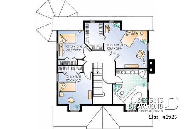 Étage - Cottage champêtre de 3 chambres et bureau à domicile, 2 séjours, foyer, gazebo - Lilas