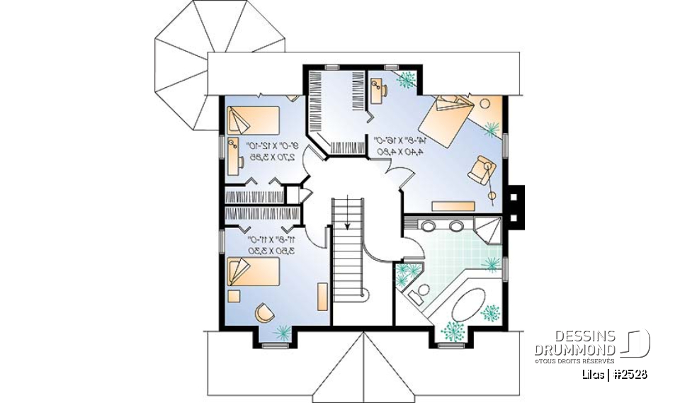 Étage - Cottage champêtre de 3 chambres et bureau à domicile, 2 séjours, foyer, gazebo - Lilas
