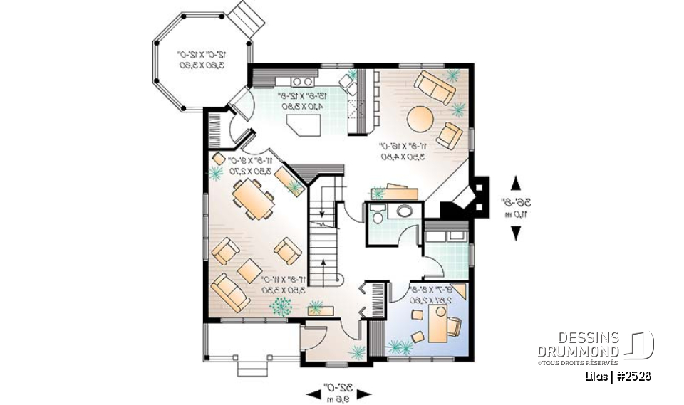 Rez-de-chaussée - Cottage champêtre de 3 chambres et bureau à domicile, 2 séjours, foyer, gazebo - Lilas