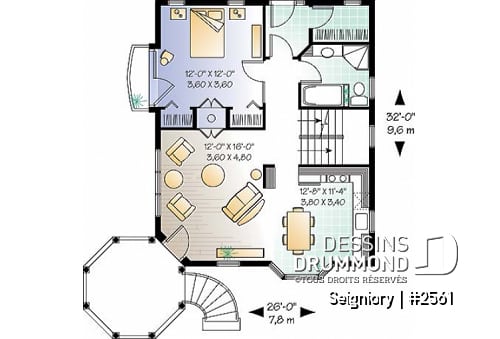Rez-de-chaussée - Jolie maison champêtre avec 3 chambres dont suite des maîtres & ch. invités, foyer mitoyen et balcon - Seigniory