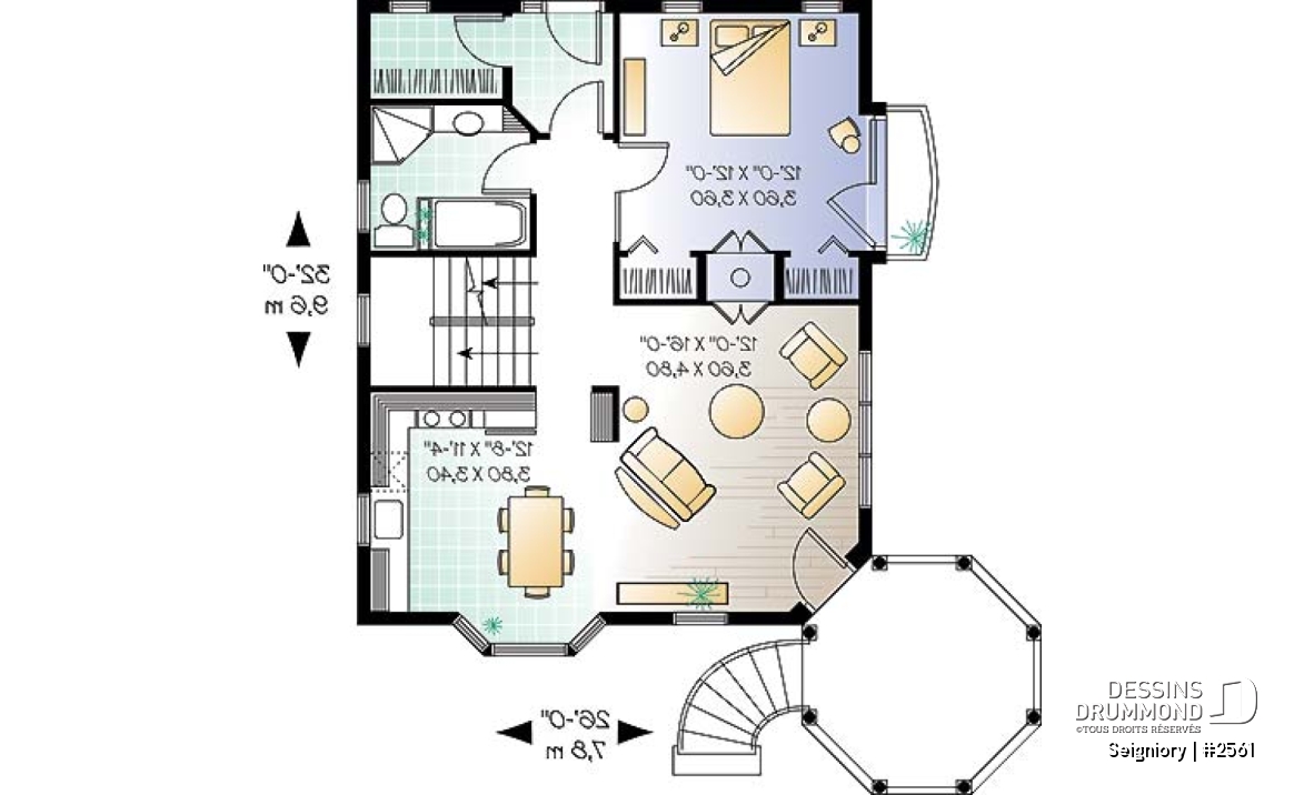 Rez-de-chaussée - Jolie maison champêtre avec 3 chambres dont suite des maîtres &amp; ch. invités, foyer mitoyen et balcon - Seigniory