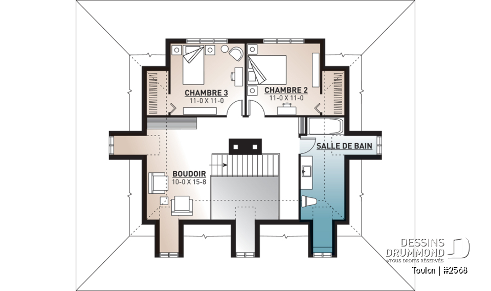 Étage - Maison 3 chambres avec suite des maîtres au rdc, aire ouvert, grande cuisine, patio couvert - Toulon