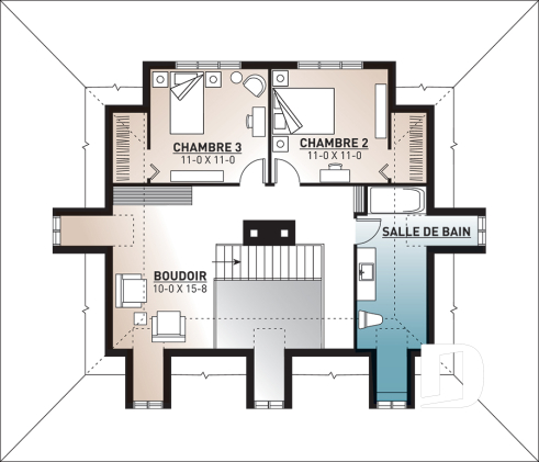 Étage - Maison 3 chambres avec suite des maîtres au rdc, aire ouvert, grande cuisine, patio couvert - Toulon
