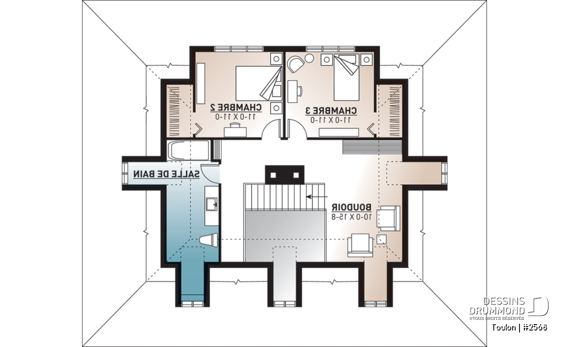 Étage - Maison 3 chambres avec suite des maîtres au rdc, aire ouvert, grande cuisine, patio couvert - Toulon