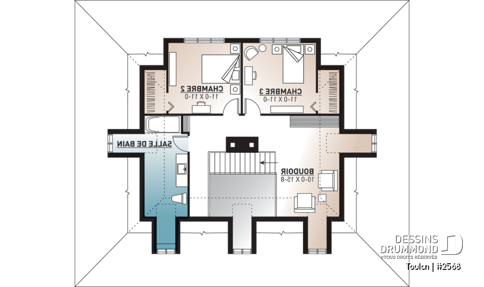 Étage - Maison 3 chambres avec suite des maîtres au rdc, aire ouvert, grande cuisine, patio couvert - Toulon