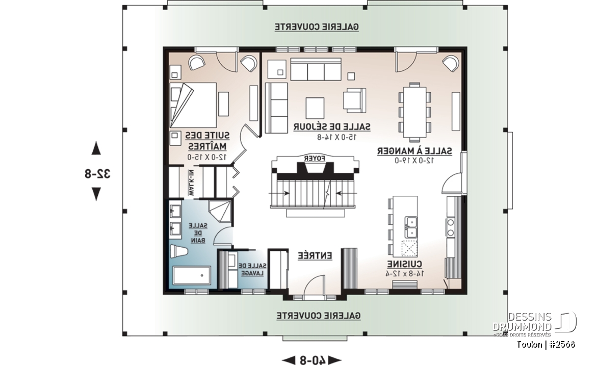 Rez-de-chaussée - Maison 3 chambres avec suite des maîtres au rdc, aire ouvert, grande cuisine, patio couvert - Toulon
