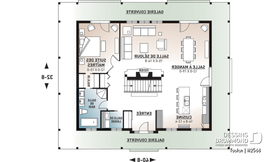 Rez-de-chaussée - Maison 3 chambres avec suite des maîtres au rdc, aire ouvert, grande cuisine, patio couvert - Toulon