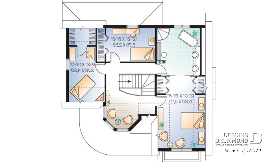 Étage - Superbe maison d'inspiration victorienne, 3 chambres + bureau, coin déjeuner, grande suite des parents - Grenoble