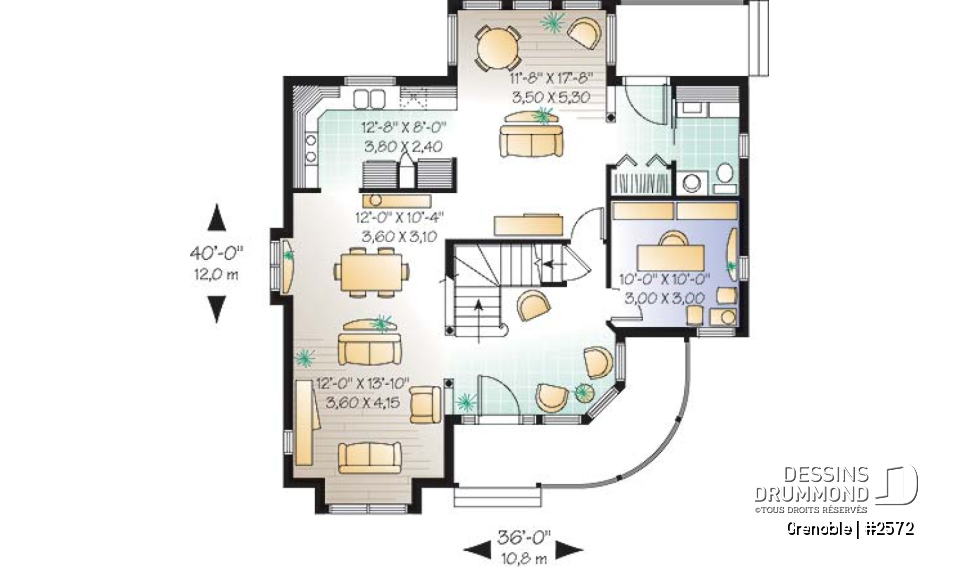 Rez-de-chaussée - Superbe maison d'inspiration victorienne, 3 chambres + bureau, coin déjeuner, grande suite des parents - Grenoble