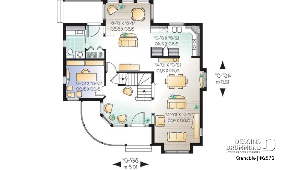 Rez-de-chaussée - Superbe maison d'inspiration victorienne, 3 chambres + bureau, coin déjeuner, grande suite des parents - Grenoble