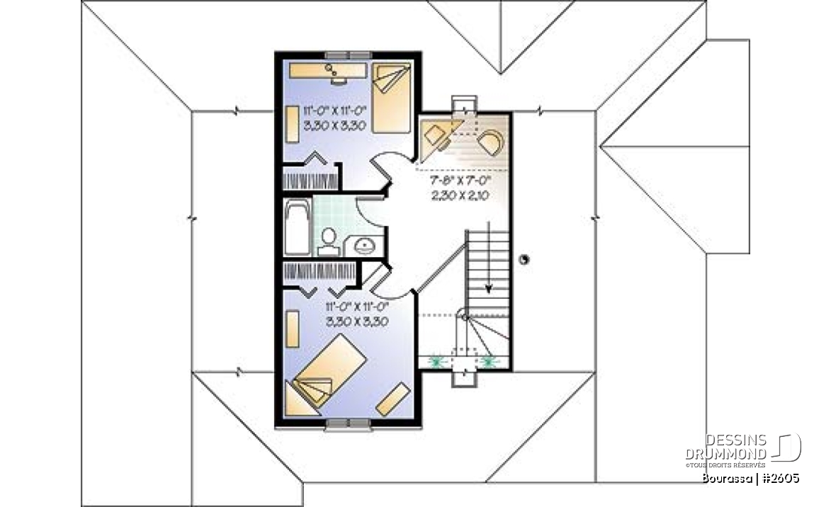 Étage - Superbe maison à étage  avec 3 chambres, bureau, cuisine avec îlot, garage, buanderie au r-d-c  - Bourassa