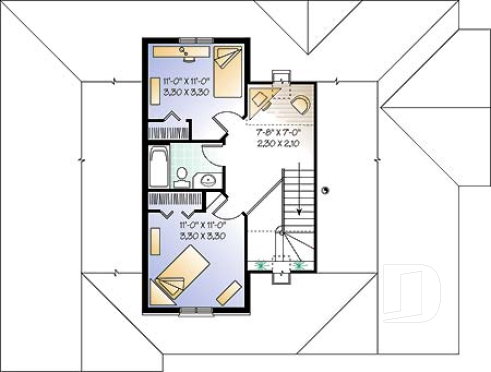 Étage - Superbe maison à étage  avec 3 chambres, bureau, cuisine avec îlot, garage, buanderie au r-d-c  - Bourassa