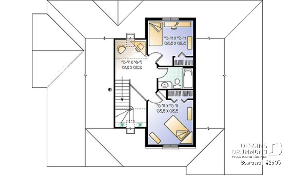 Étage - Superbe maison à étage  avec 3 chambres, bureau, cuisine avec îlot, garage, buanderie au r-d-c  - Bourassa