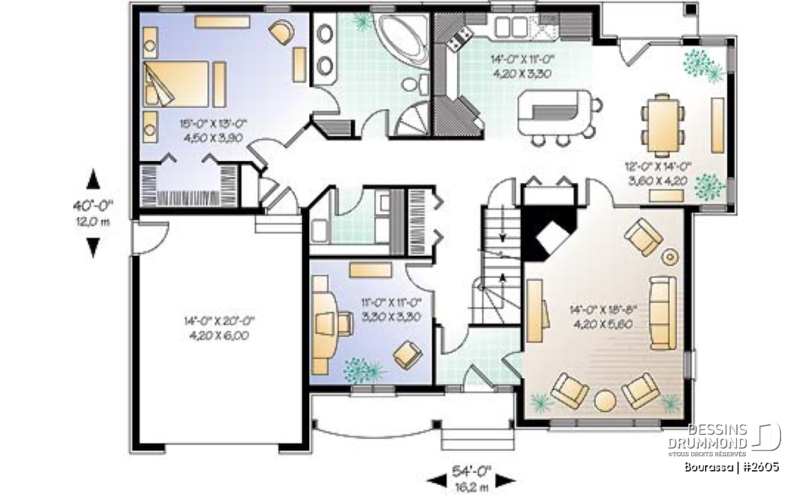 Rez-de-chaussée - Superbe maison à étage  avec 3 chambres, bureau, cuisine avec îlot, garage, buanderie au r-d-c  - Bourassa
