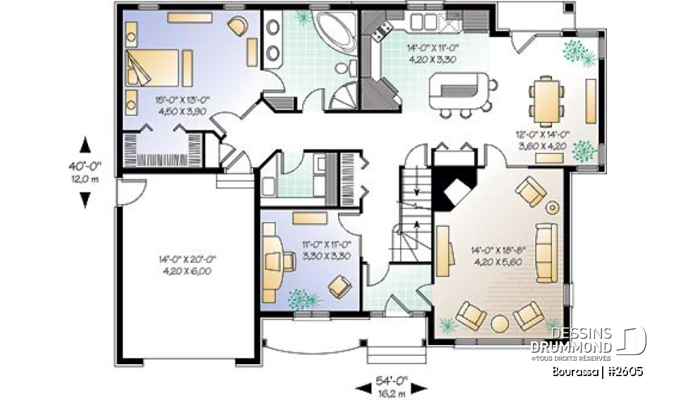 Rez-de-chaussée - Superbe maison à étage  avec 3 chambres, bureau, cuisine avec îlot, garage, buanderie au r-d-c  - Bourassa