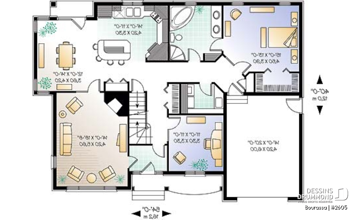 Rez-de-chaussée - Superbe maison à étage  avec 3 chambres, bureau, cuisine avec îlot, garage, buanderie au r-d-c  - Bourassa