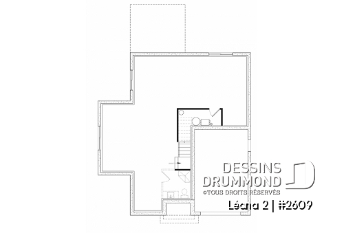 Sous-sol - Maison avec garage, 3 chambres + un bureau, suite parentale à l'étage, foyer au bois et garage simple - Léana 2
