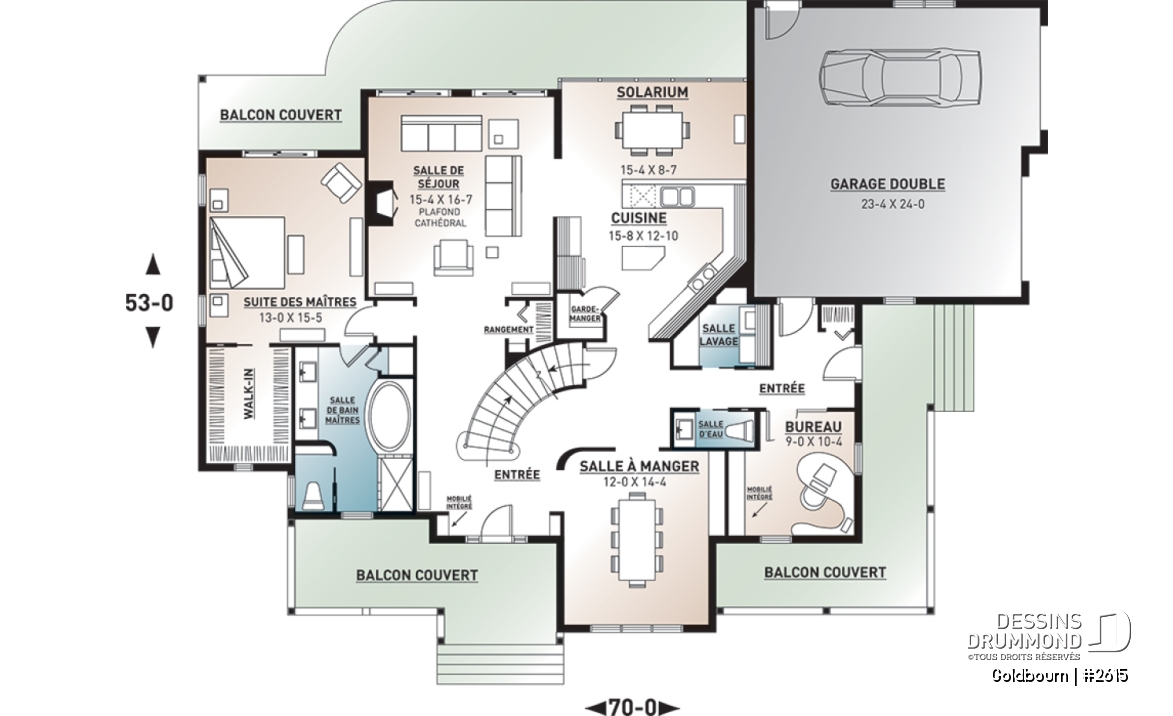 Rez-de-chaussée - Plan de grande maison 4 chambres, garage double + bureau, 2 chambres avec salle bain privée - Goldbourn