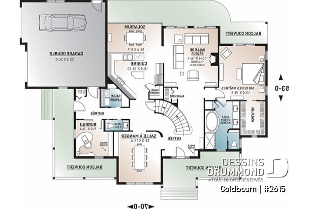 Rez-de-chaussée - Plan de grande maison 4 chambres, garage double + bureau, 2 chambres avec salle bain privée - Goldbourn