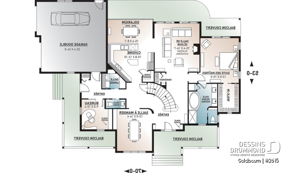 Rez-de-chaussée - Plan de grande maison 4 chambres, garage double + bureau, 2 chambres avec salle bain privée - Goldbourn