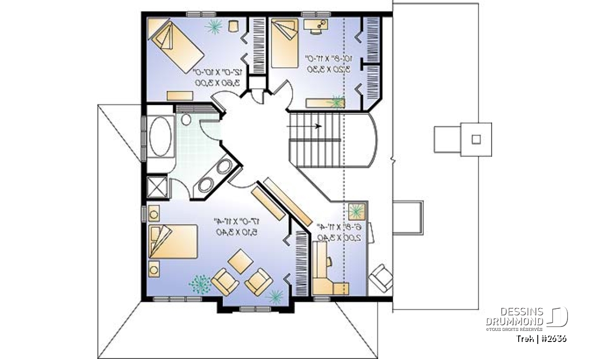 Étage - Maison moderne de 3 chambres, bureau, brand salon et salle à manger avec foyer, buanderie, coin ordinateur - Trek