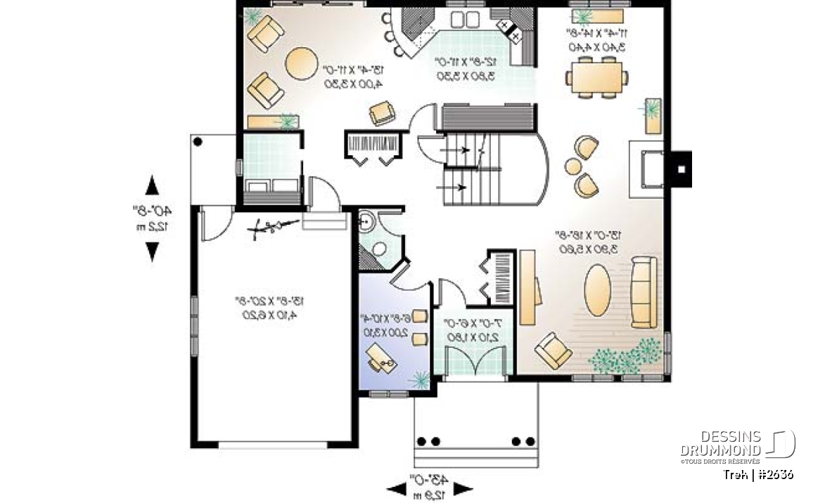 Rez-de-chaussée - Maison moderne de 3 chambres, bureau, brand salon et salle à manger avec foyer, buanderie, coin ordinateur - Trek