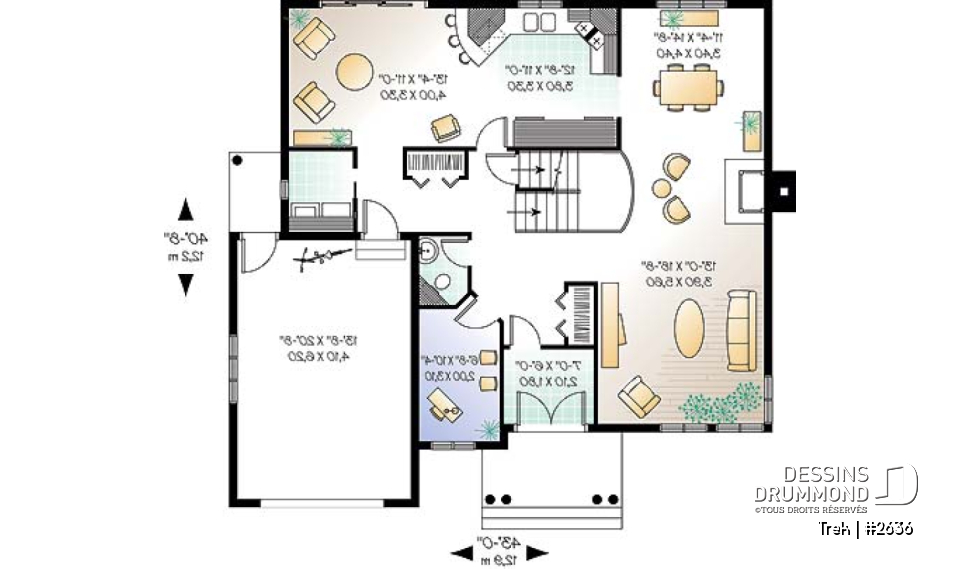 Rez-de-chaussée - Maison moderne de 3 chambres, bureau, brand salon et salle à manger avec foyer, buanderie, coin ordinateur - Trek