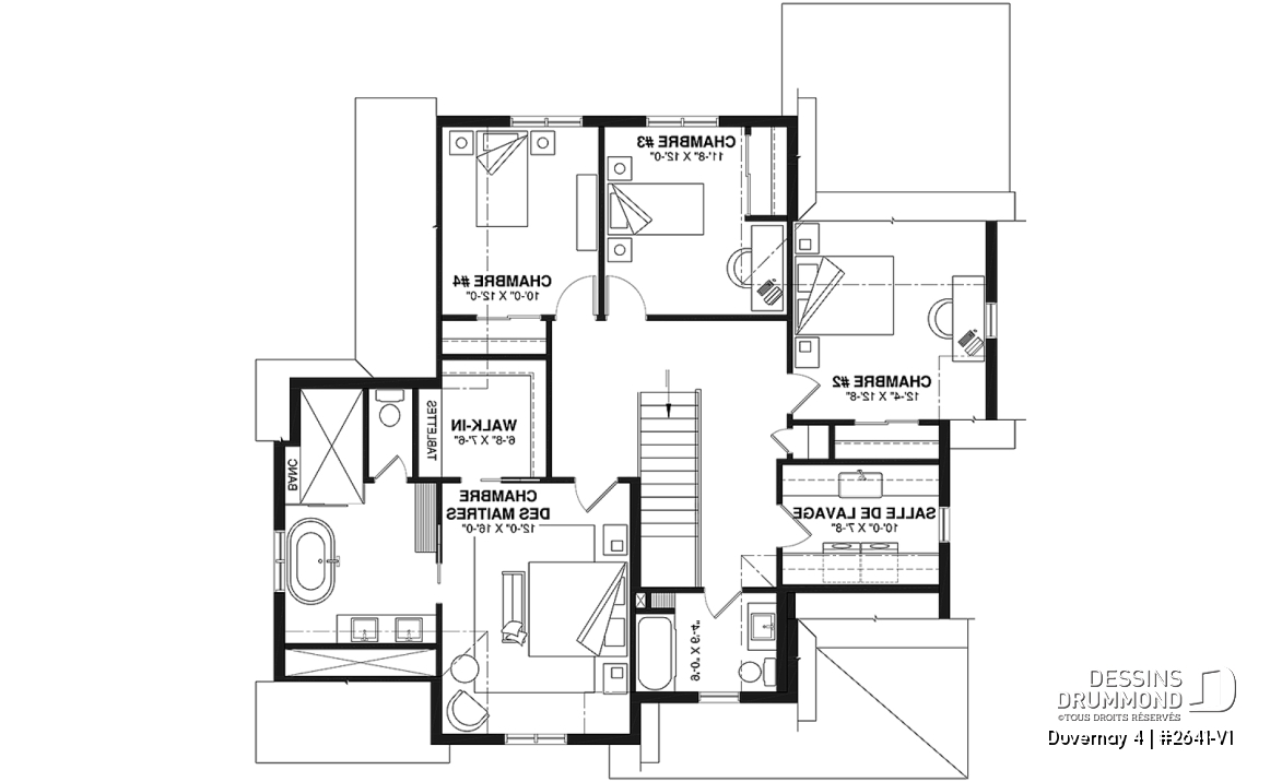 Étage - Spacieuse Farmhouse 4 à 6 chambres, sous-sol aménagé optionnel ($), garage double, salle de jeux, bureau - Duvernay 4