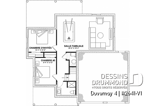 Sous-sol aménagé - Spacieuse Farmhouse 6 chambres, garage double, salle de jeux, 3.5 sdb, bureau - Duvernay 4