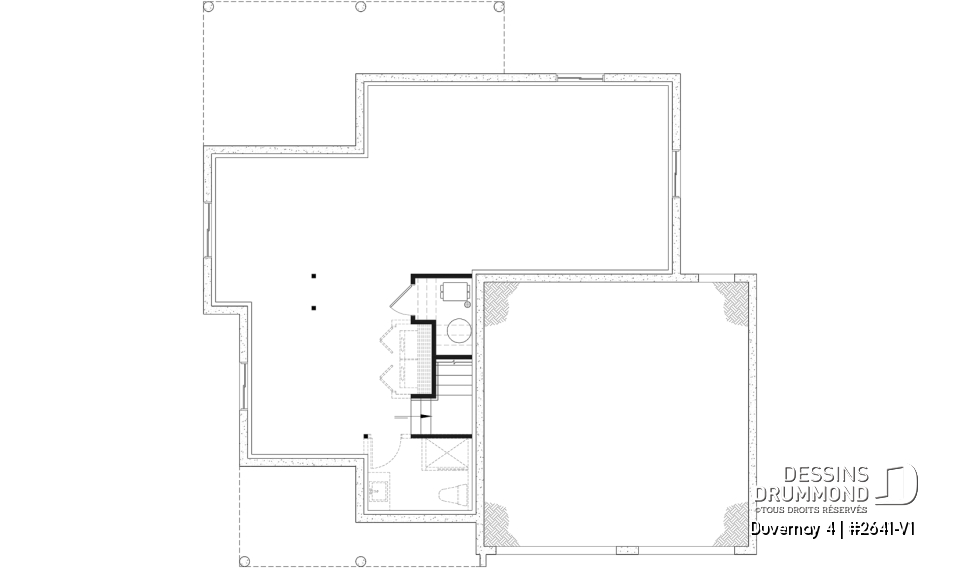 Sous-sol aménageable - Spacieuse Farmhouse 4 à 6 chambres, sous-sol aménagé optionnel ($), garage double, salle de jeux, bureau - Duvernay 4