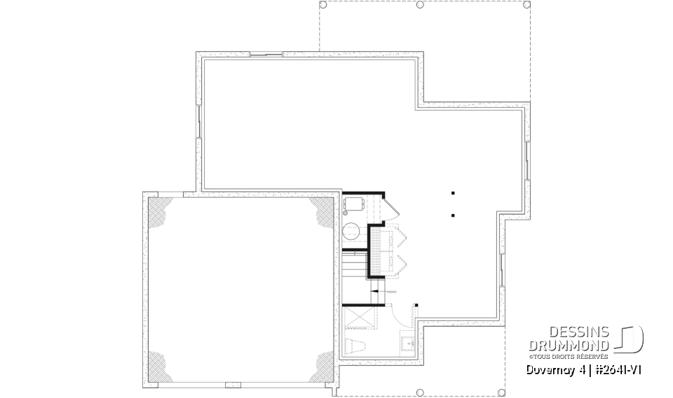 Sous-sol aménageable - Spacieuse Farmhouse 4 à 6 chambres, sous-sol aménagé optionnel ($), garage double, salle de jeux, bureau - Duvernay 4