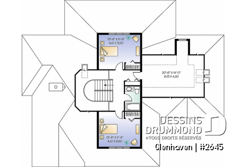 Étage - Plan de grande maison à étage, garage double, plafond 9', chambre des parents au 1er, 2 à 3 chambres à l'étage - Glenhaven