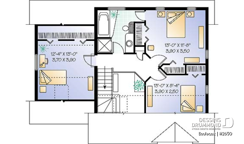 Étage - Cottage traditionnel, garage, 3 chambres, cuisine avec îlot, espace ouvert - Bouleaux