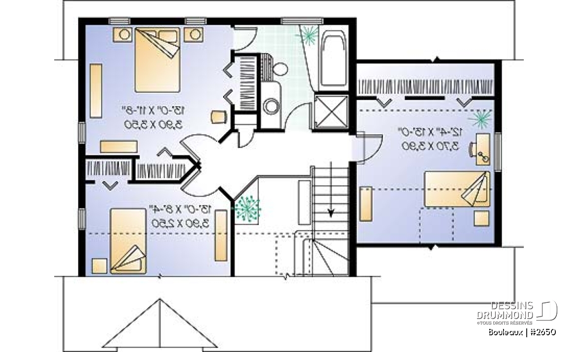 Étage - Cottage traditionnel, garage, 3 chambres, cuisine avec îlot, espace ouvert - Bouleaux