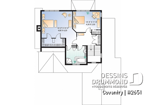 Étage - Maison champêtre avec garage et 2 chambres, cuisine avec garde-manger, plafond 9' - Coventry
