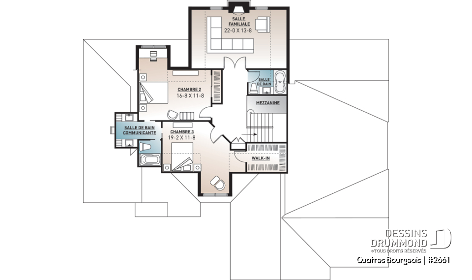 Étage - Maison intemporelle spacieuse avec garage triple et grande suite des maîtres – Modèle familial idéal - Quatres Bourgeois