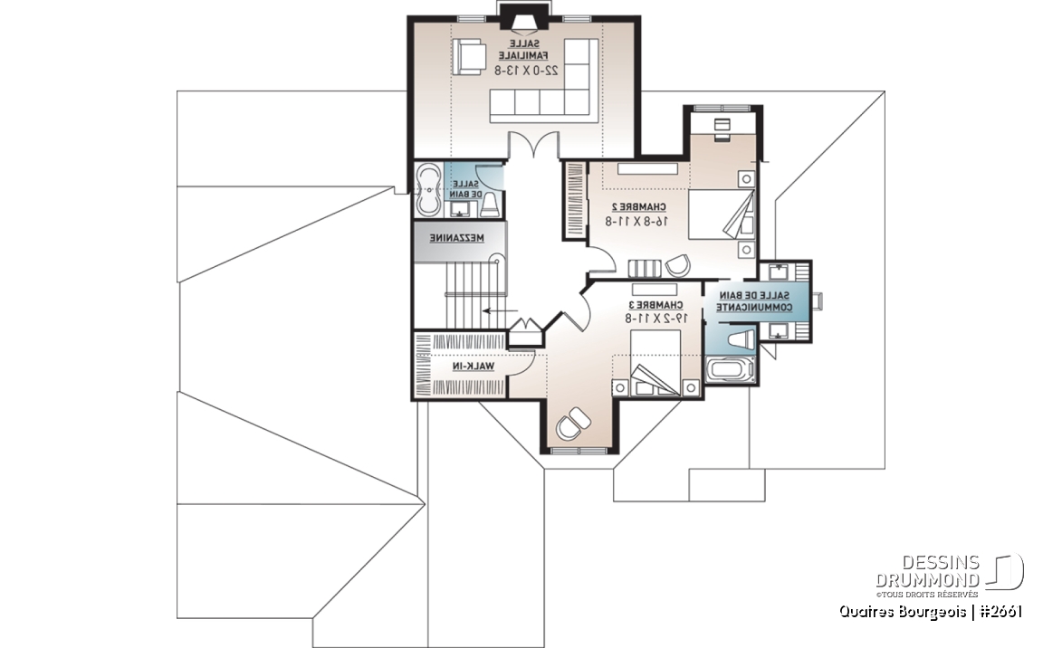 Étage - Maison intemporelle spacieuse avec garage triple et grande suite des maîtres – Modèle familial idéal - Quatres Bourgeois