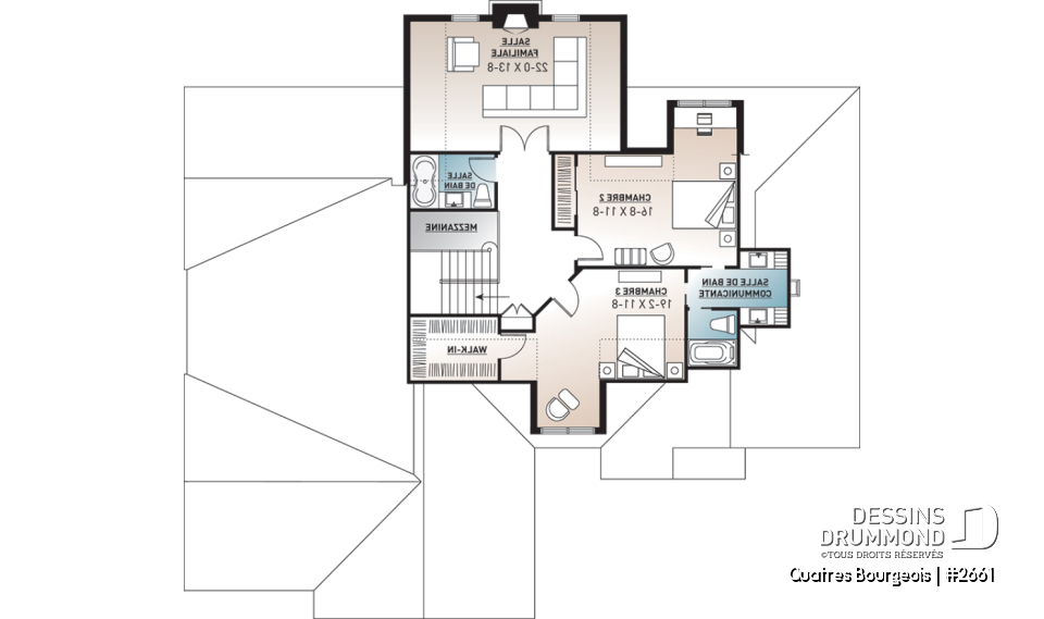 Étage - Maison intemporelle spacieuse avec garage triple et grande suite des maîtres – Modèle familial idéal - Quatres Bourgeois