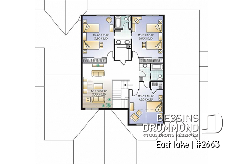 Étage - Superbe maison à étage 4 à 5 chambres, garage triple, 3 salons, foyer, salle à manger séparée, buanderie - East lake