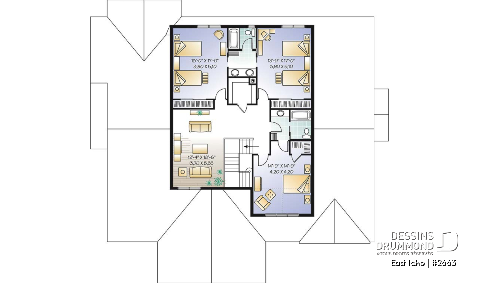 Étage - Superbe maison à étage 4 à 5 chambres, garage triple, 3 salons, foyer, salle à manger séparée, buanderie - East lake