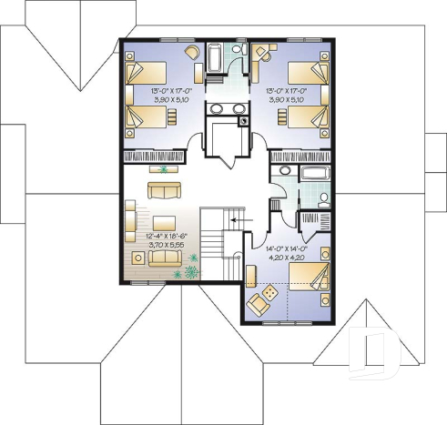 Étage - Superbe maison à étage 4 à 5 chambres, garage triple, 3 salons, foyer, salle à manger séparée, buanderie - East lake