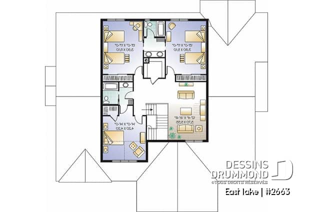 Étage - Superbe maison à étage 4 à 5 chambres, garage triple, 3 salons, foyer, salle à manger séparée, buanderie - East lake