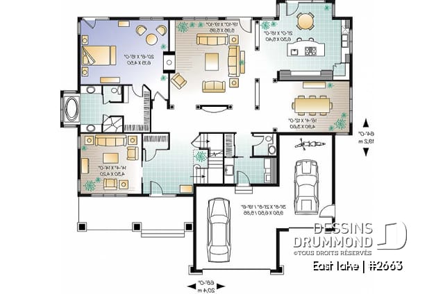 Rez-de-chaussée - Superbe maison à étage 4 à 5 chambres, garage triple, 3 salons, foyer, salle à manger séparée, buanderie - East lake