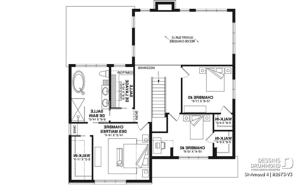 Étage - Maison d'inspiration scandinave, 3 chambres, garage, bureau, cellier, garde-manger - St-Arnaud 4