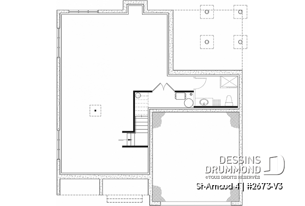 Sous-sol aménageable - Maison d'inspiration scandinave, 3 chambres, garage, bureau, cellier, garde-manger - St-Arnaud 4